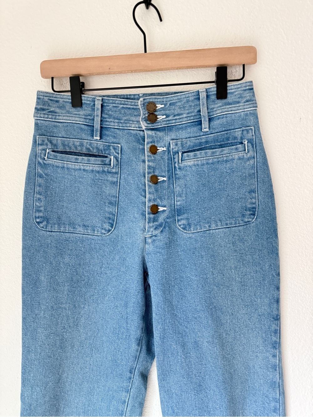 Apiece Apart Marston Jeans in Light Wash - 2 - EUC - High waisted button fly - Picture 4 of 9